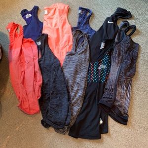Athleta and Nike Tank tops L & XL (9 total)